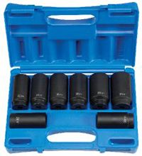 Grey Pneumatic 1708SN 1/2" drive 12-point Deep socket set - Metric